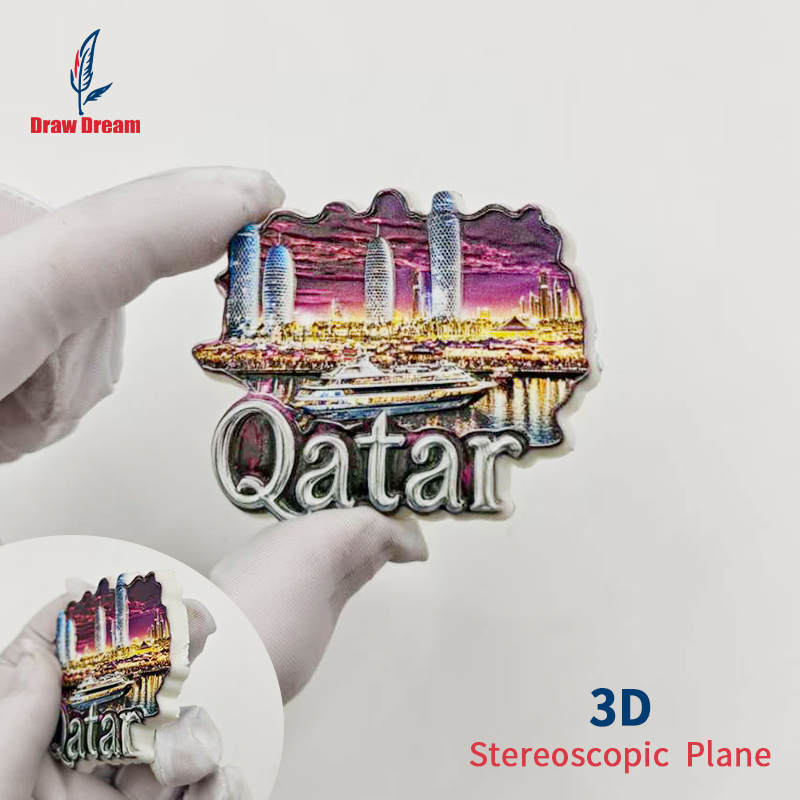 Home Decor Qatar - 1Pc Qatar 3D koelkastmagneet, wereldreis-souvenircollectie van