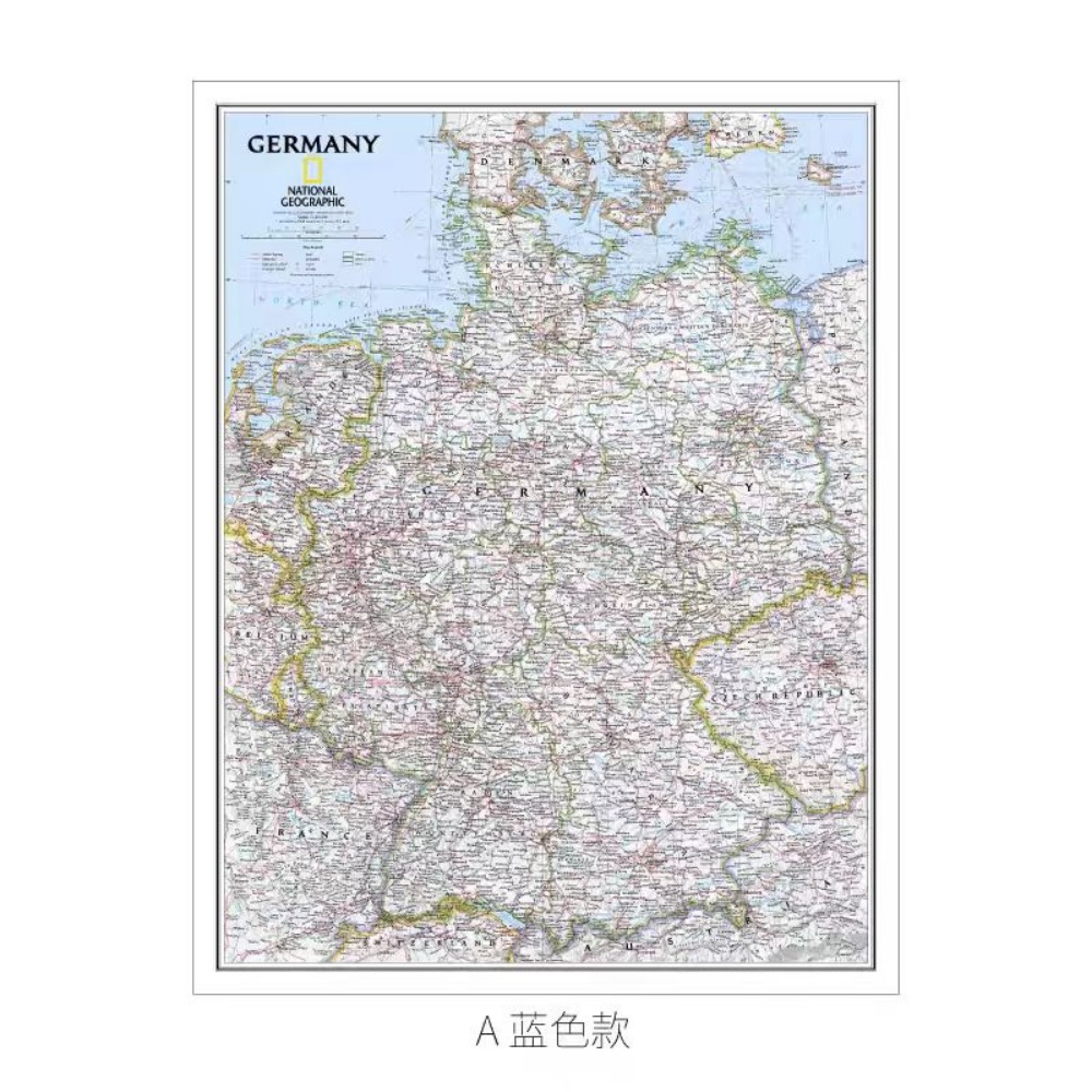 Germany Home Decor - Grote Duitsland kaart wanddecoratie posters huisdecoratie