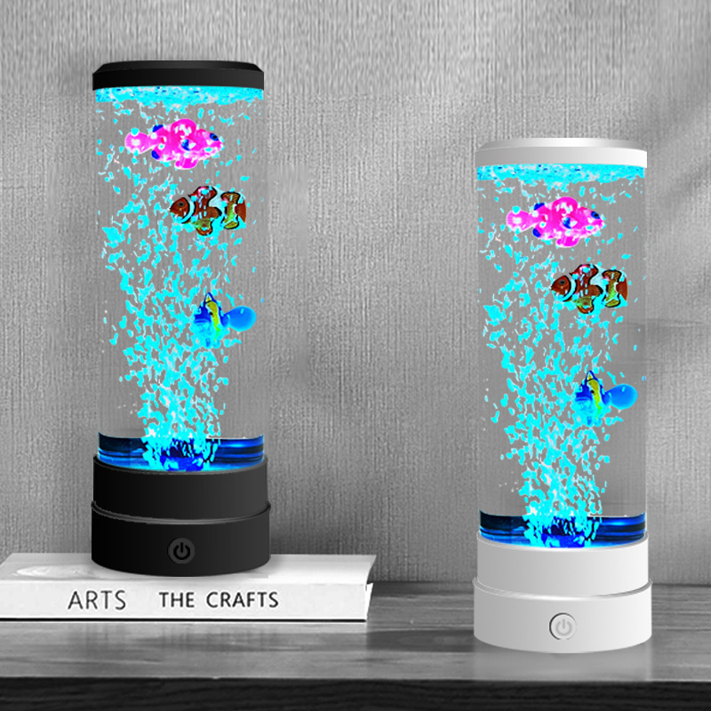 Home Decor Unique - Gesimuleerde LED-meerkleurige bubbelvis-sfeerdecoratie voor thuis met