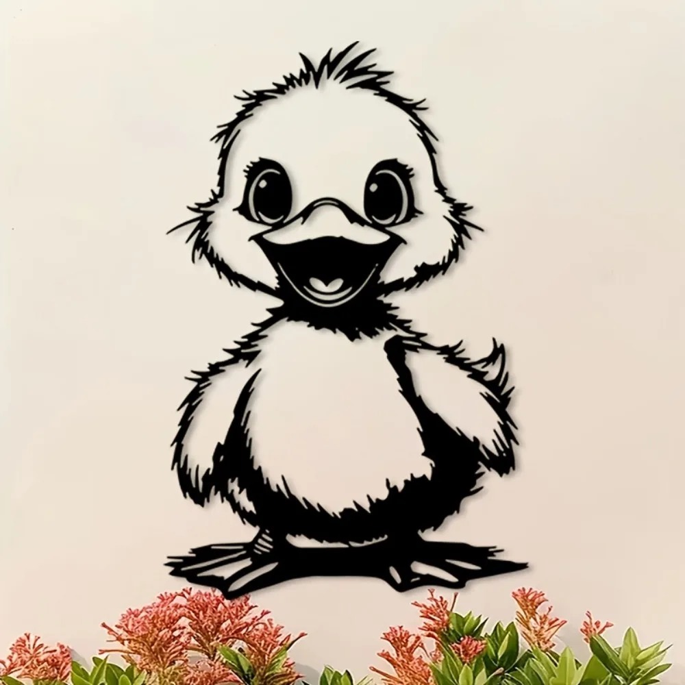 Home Decor Duck - Leuke Eend 2D Plat Gedrukt Metalen