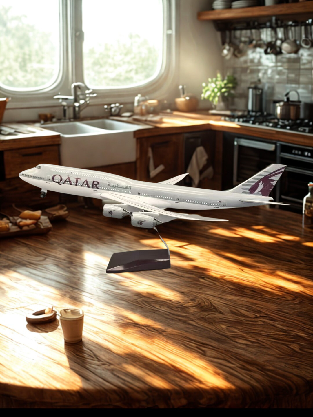 Home Decor Qatar - Vliegtuig Model Schaal 1:130 Boeing Vliegtuigen