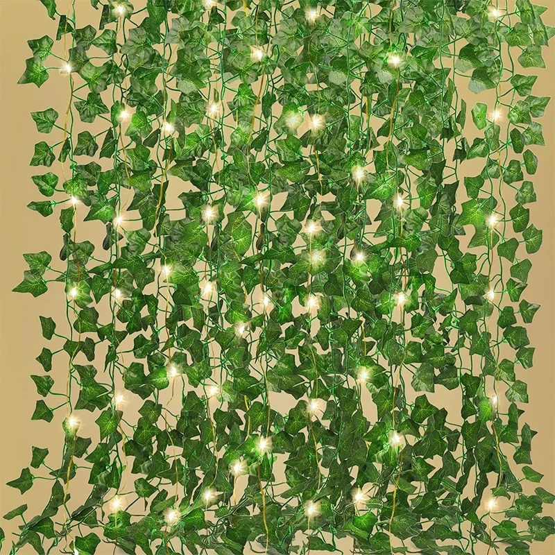 Artificial Hanging Plants - Groene Klimop 210Cm Led Light String