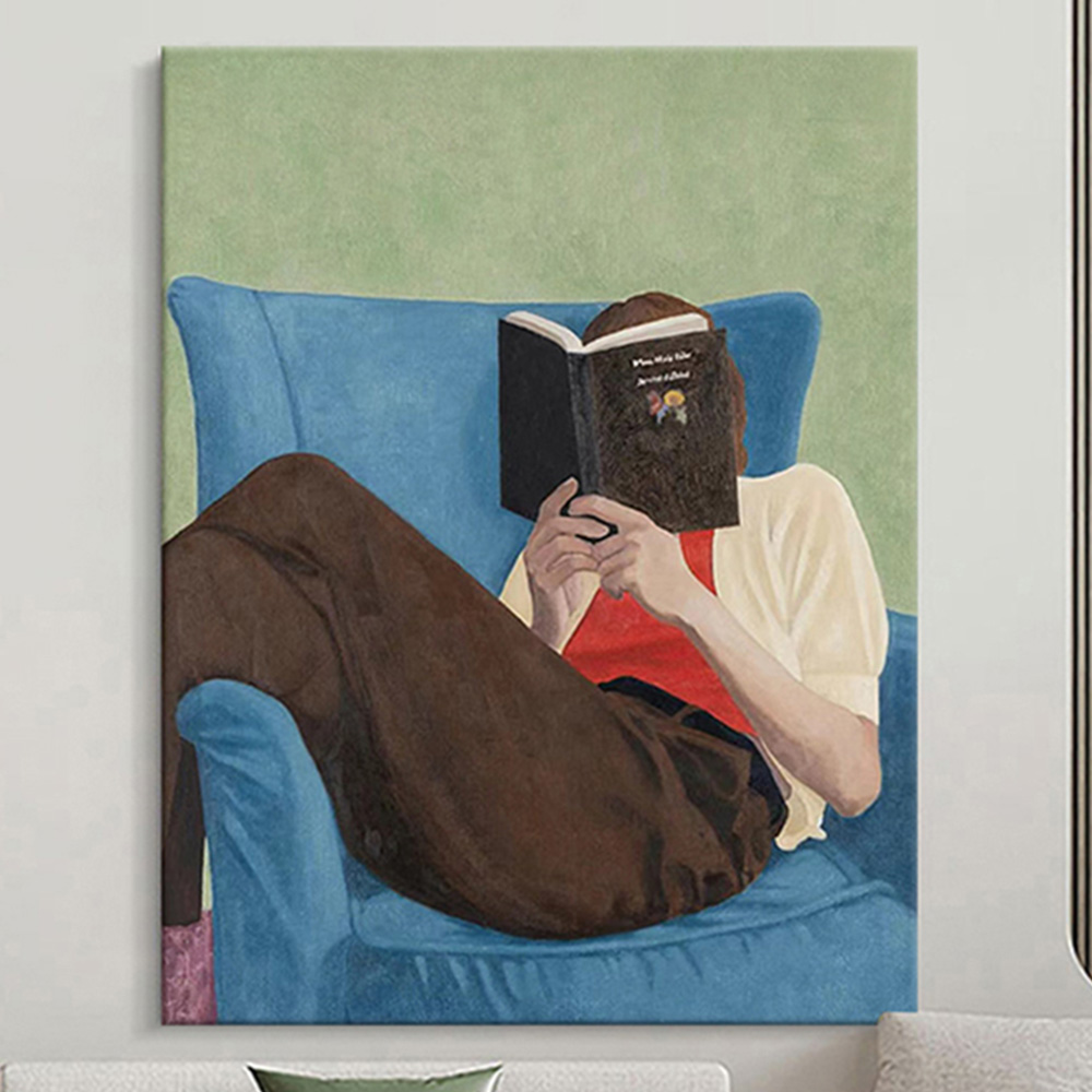 Home Decor Niche - Klassieke abstracte wandkunst, niche olieverfschilderij, literaire