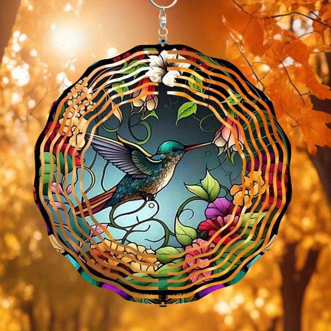 Boho Wind Chimes - CIFBUY Kolibrie Windgong Glas-in-lood Zonvanger Buiten