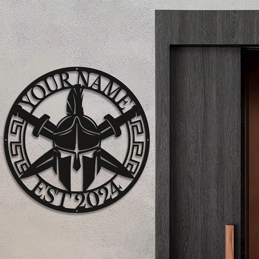 Geometric Wall Art - 2D platte aangepaste Spartan helm metalen