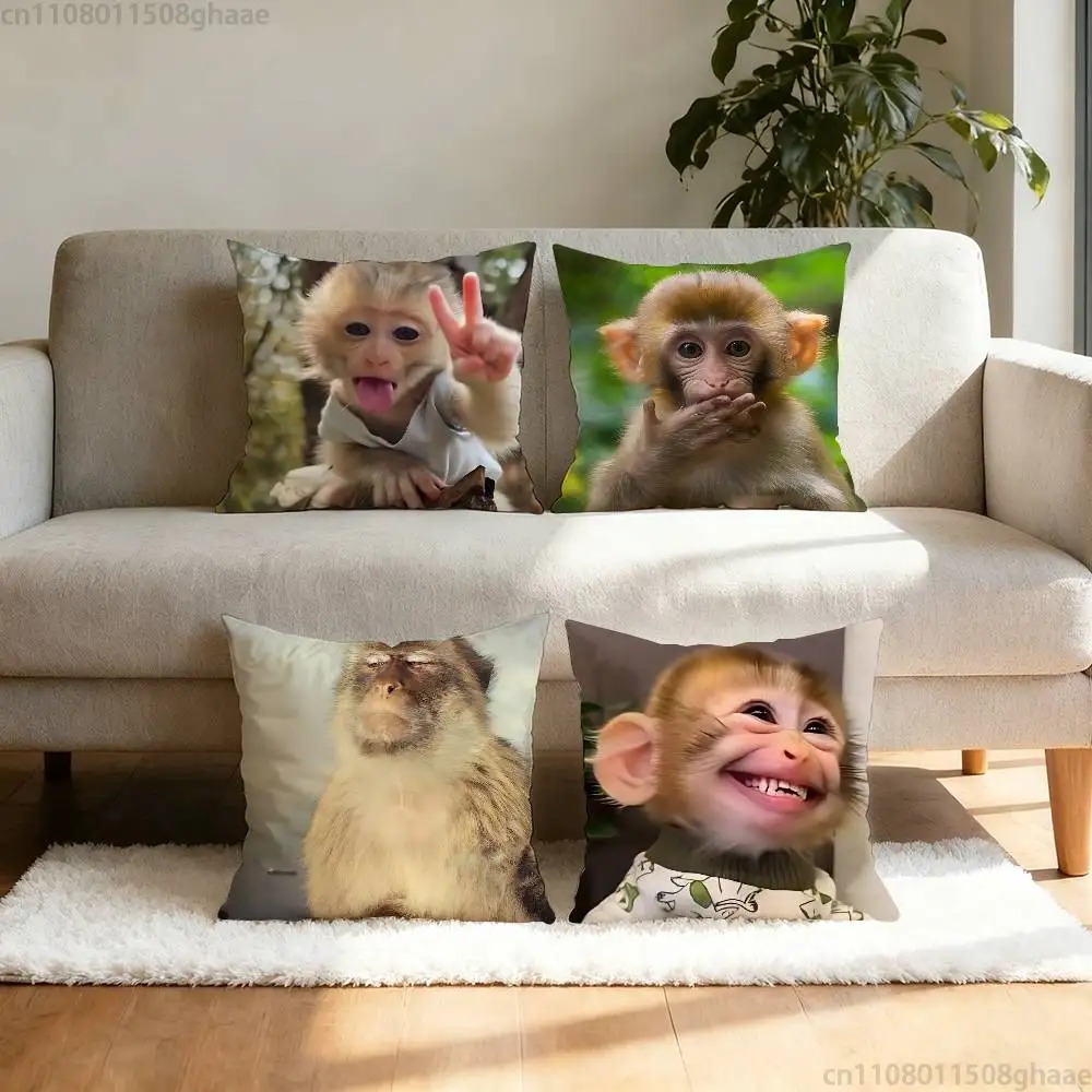 Home Decor Emoji - Grappige Meme Aap Kussenhoes Leuke Aap