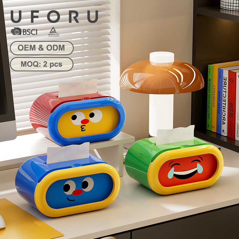 Home Decor Emoji - Uforu Grappige Emoji Tissue-opbergdoos met grote