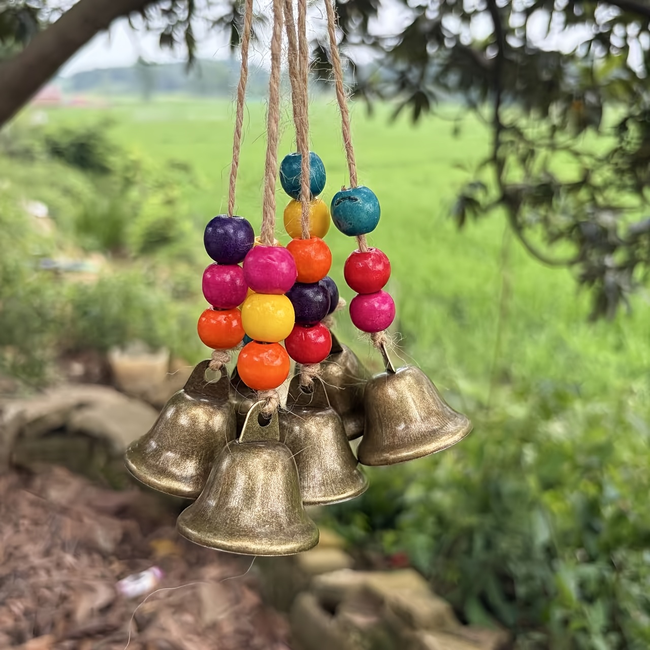 Boho Wind Chimes - Handgemaakte Boho windgongdecoratie uitgerust met bronzen