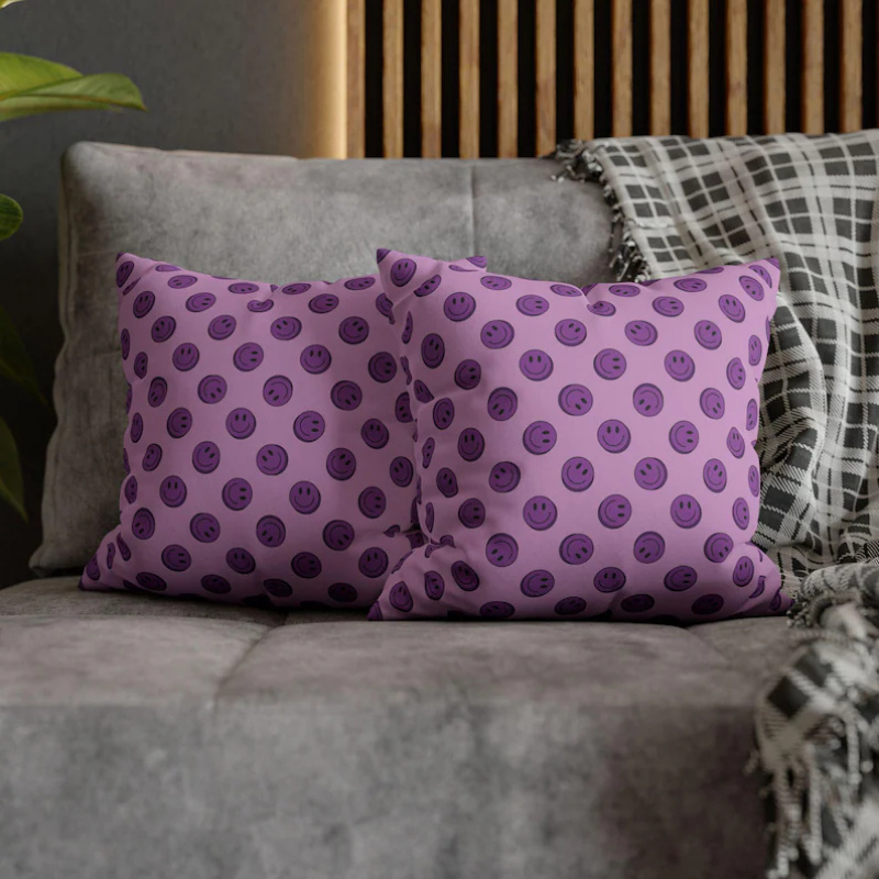 VIKAMA Paarse Smile Kussenhoes - Home Decor Emoji recensie en prijs