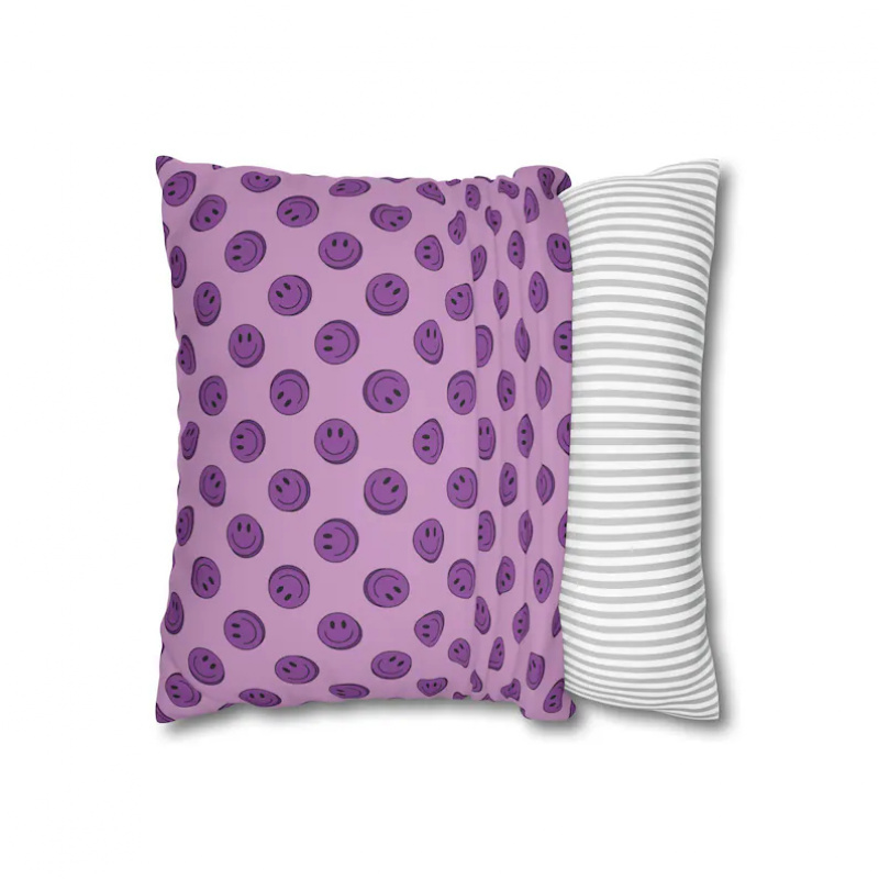 VIKAMA Paarse Smile Kussenhoes - Home Decor Emoji recensie en prijs