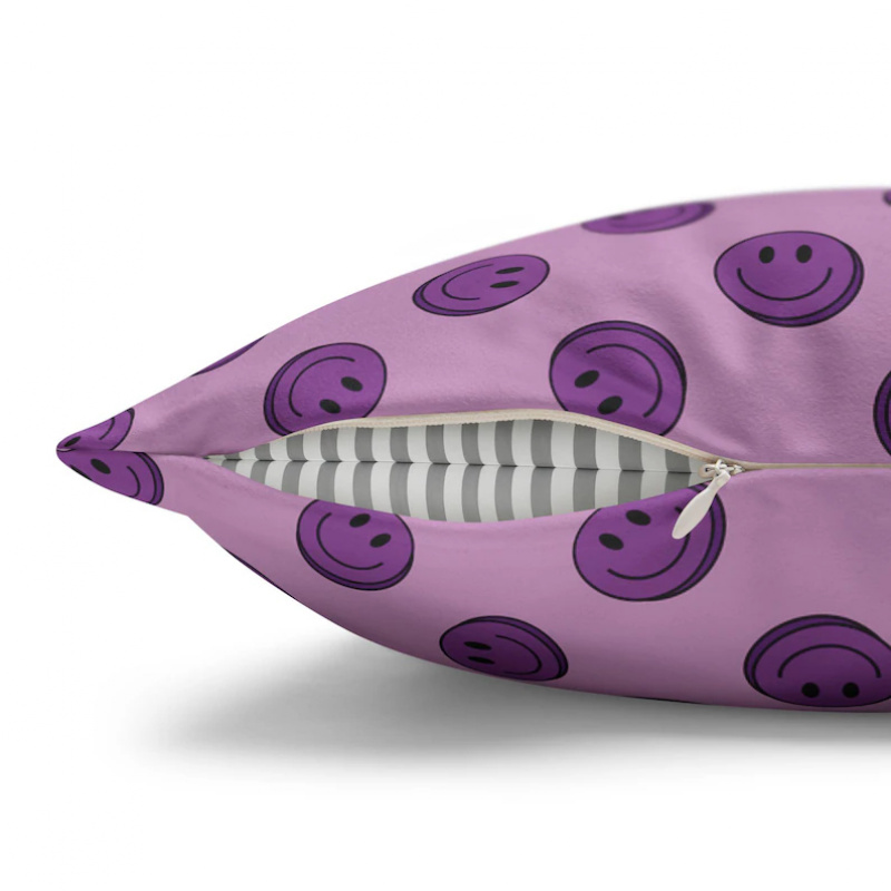 VIKAMA Paarse Smile Kussenhoes - Home Decor Emoji recensie en prijs