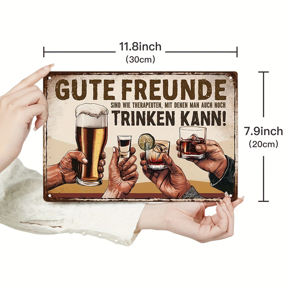 Duits vintage metalen bord, 'G - Germany Home Decor recensie en prijs