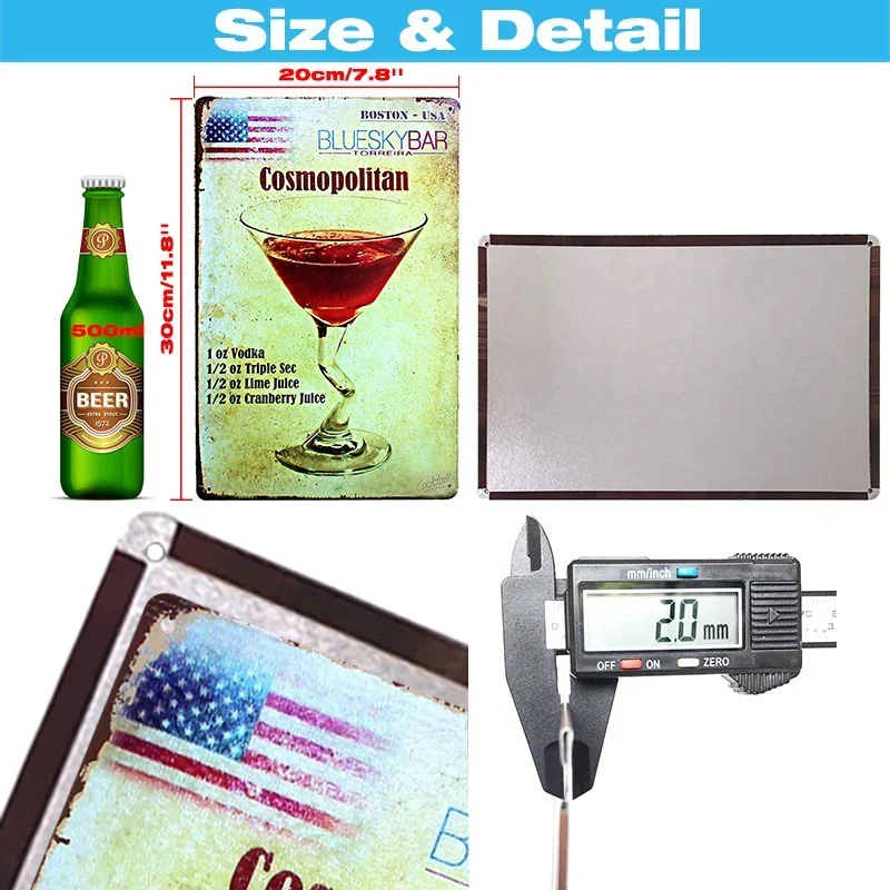 Poster Retro Metalen Posters T - Home Decor Png recensie en prijs