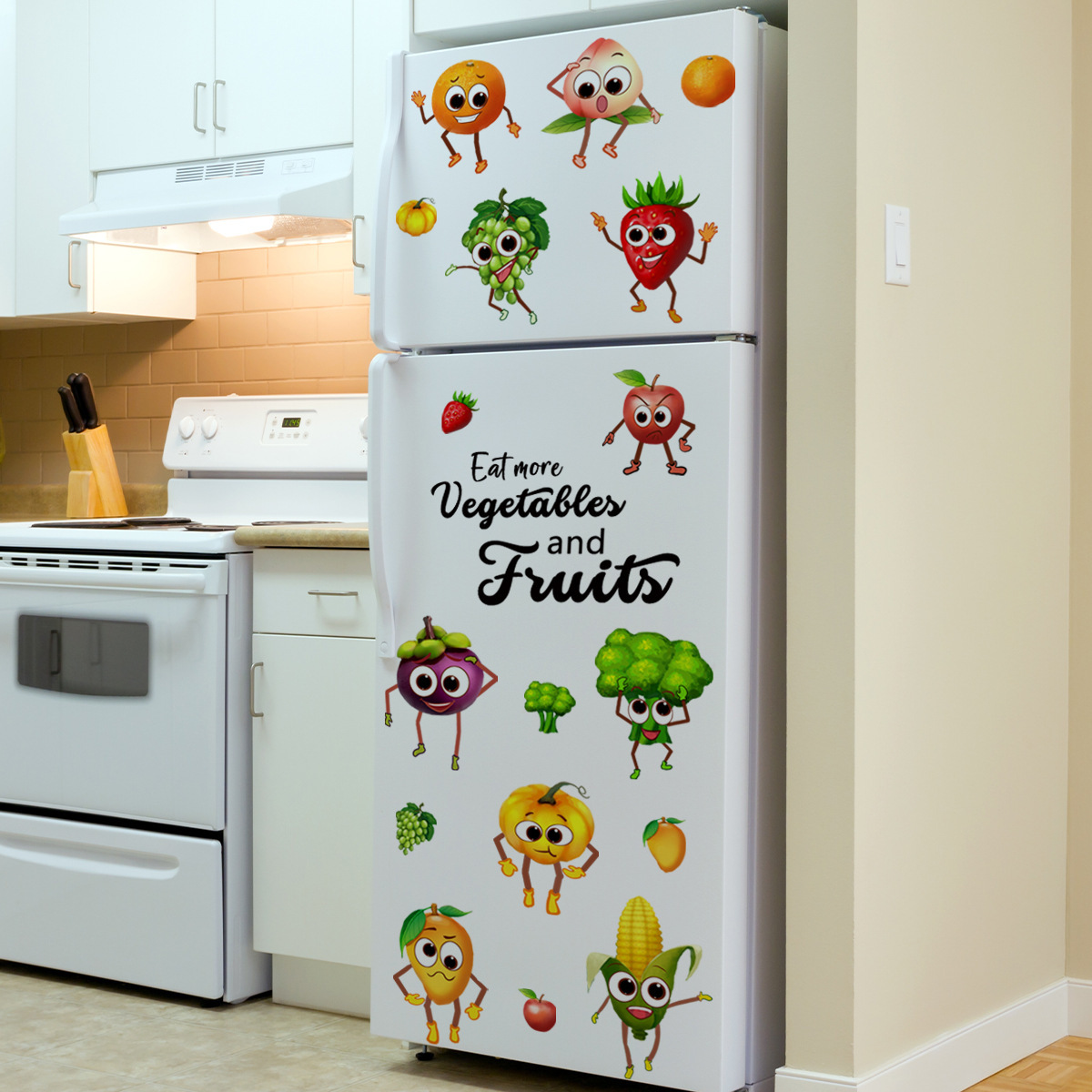 Cartoon Emoji Fruit Muursticke - Home Decor Emoji recensie en prijs