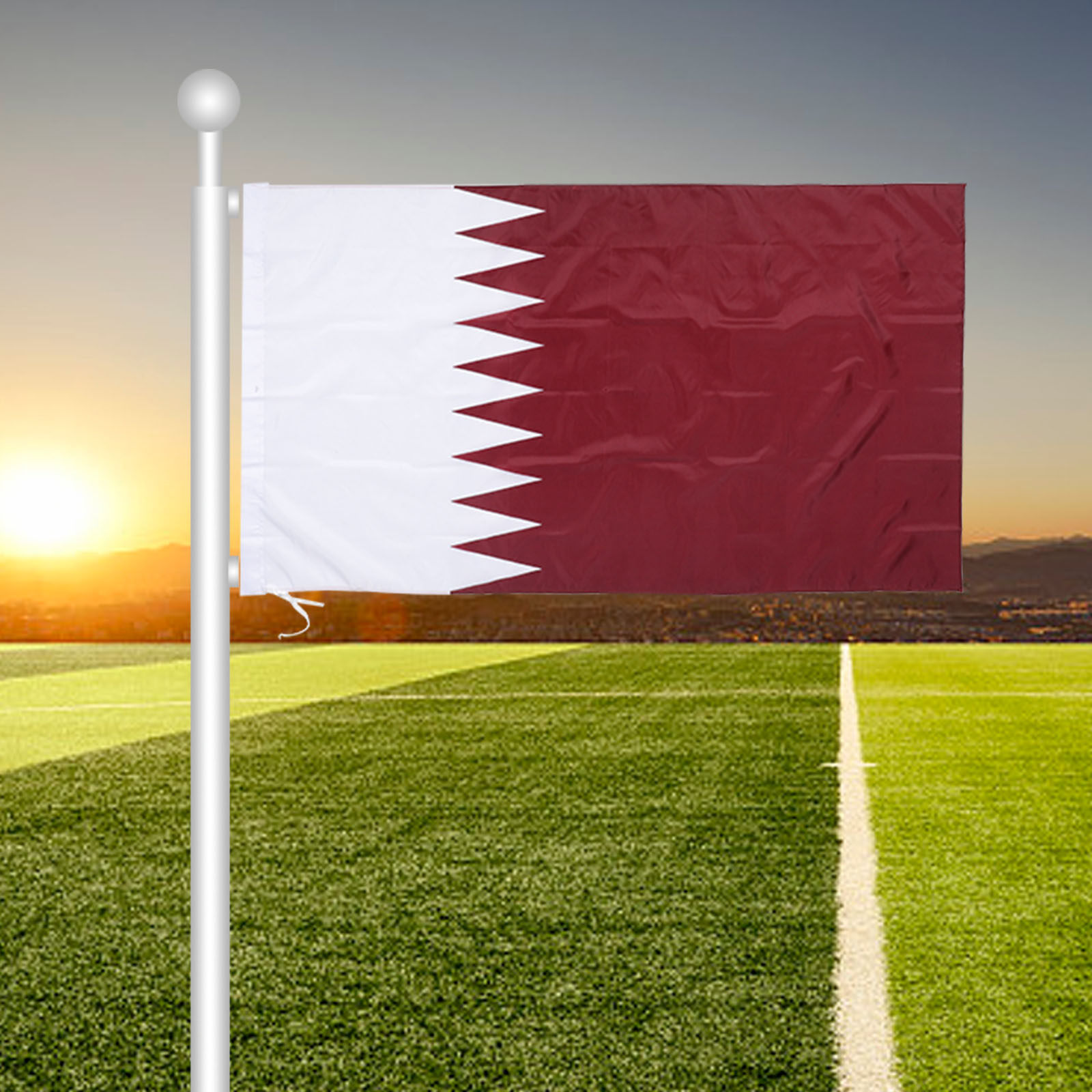 Qatar Hangende Nationale Vlag  - Home Decor Qatar recensie en prijs
