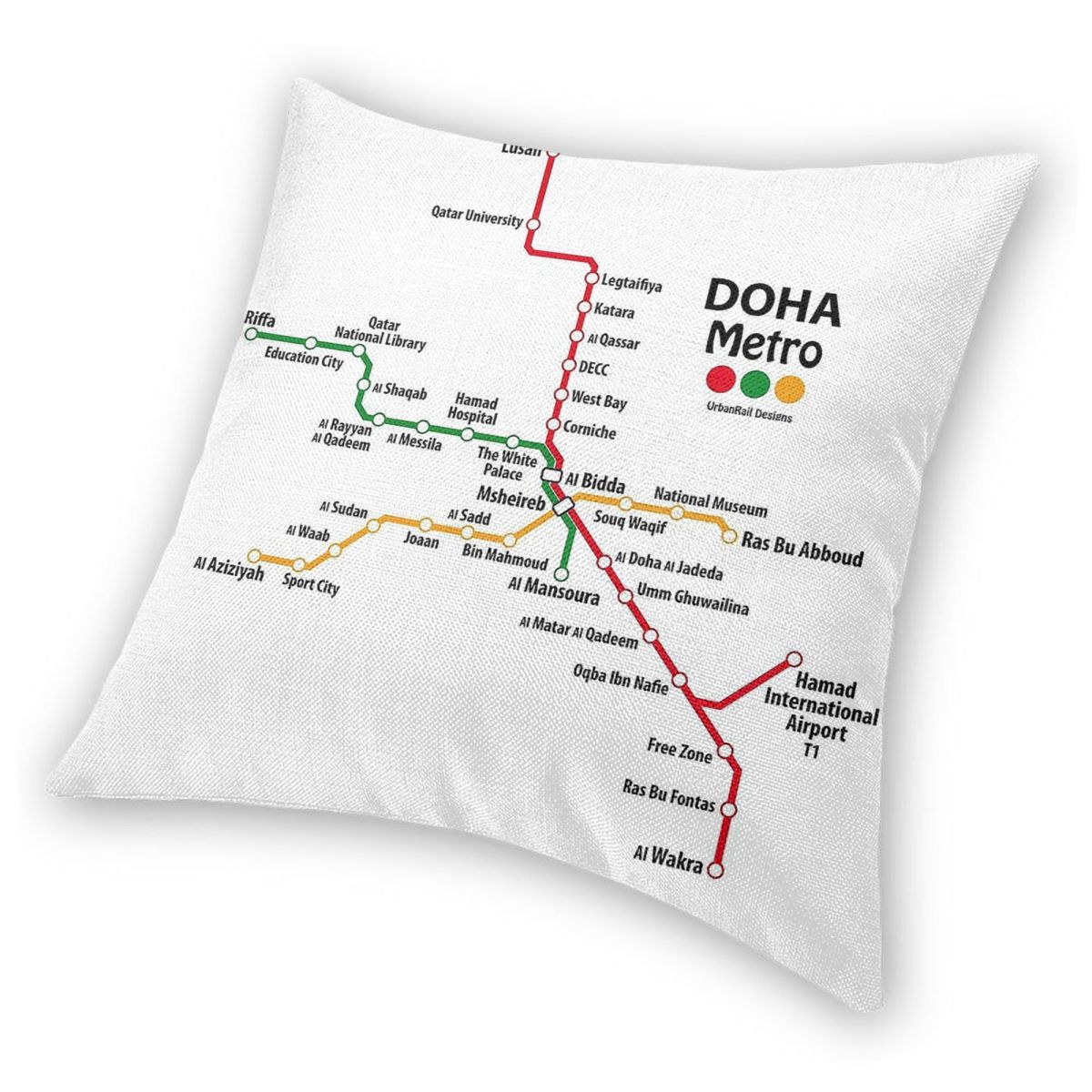 Qatar Doha Metro Kaart Vierkan - Home Decor Qatar recensie en prijs