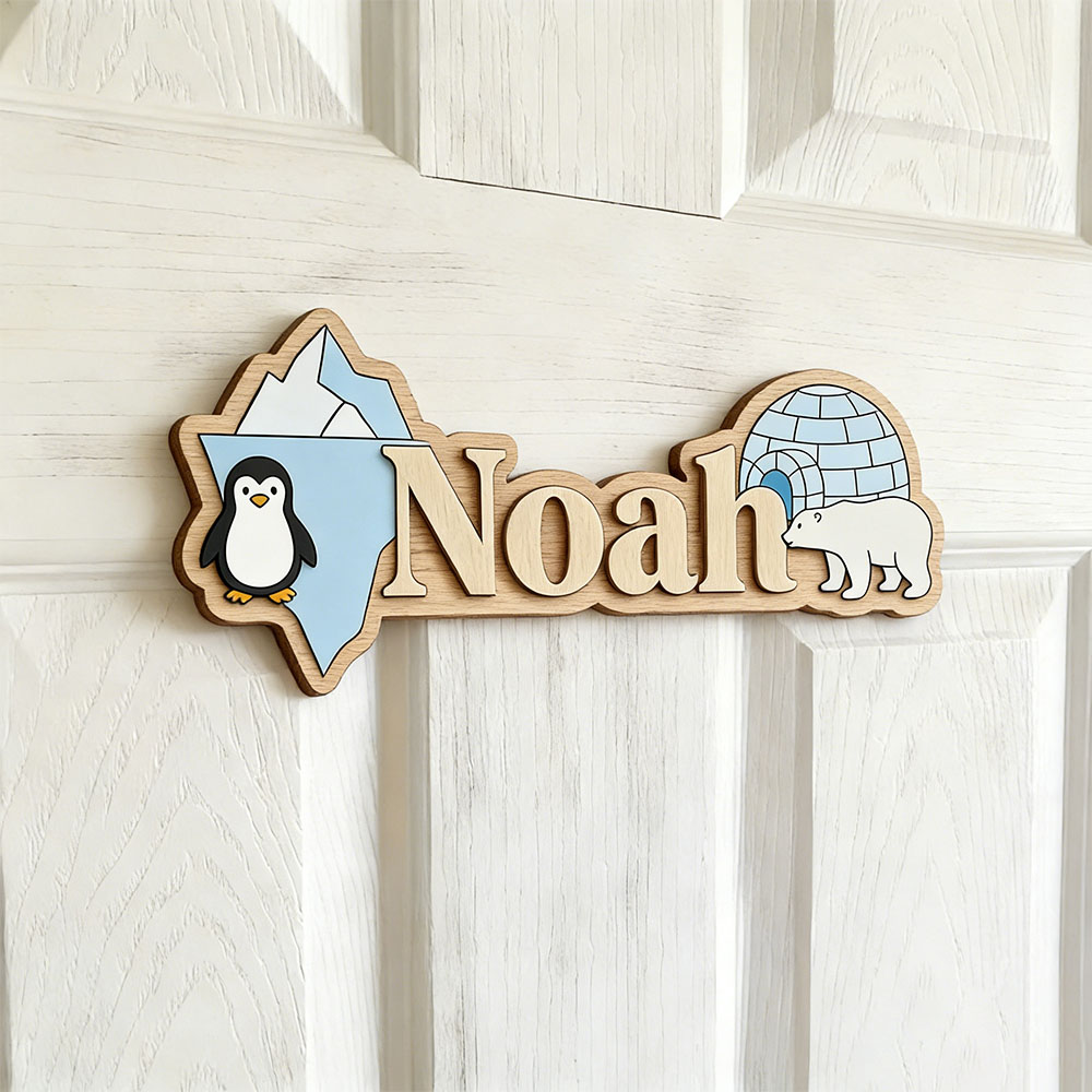 Arctic Penguin & Polar Bear Cu - Home Decor Wall Pictures recensie en prijs