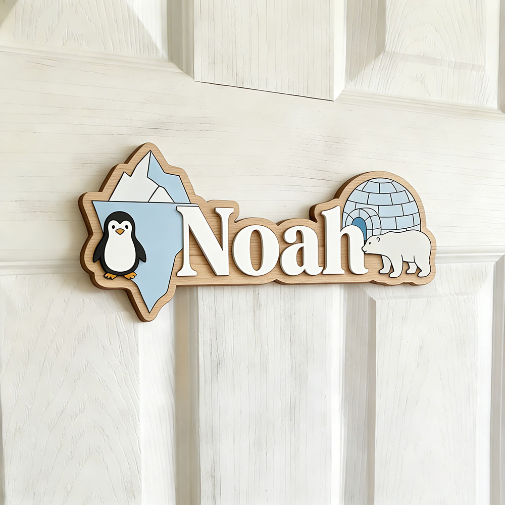 Arctic Penguin & Polar Bear Cu - Home Decor Wall Pictures recensie en prijs