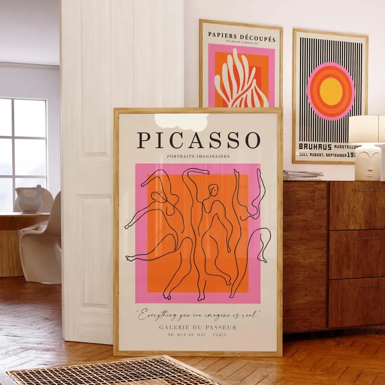 3pcsModern Oranje Bauhaus En P - Home Decor Wall Pictures recensie en prijs