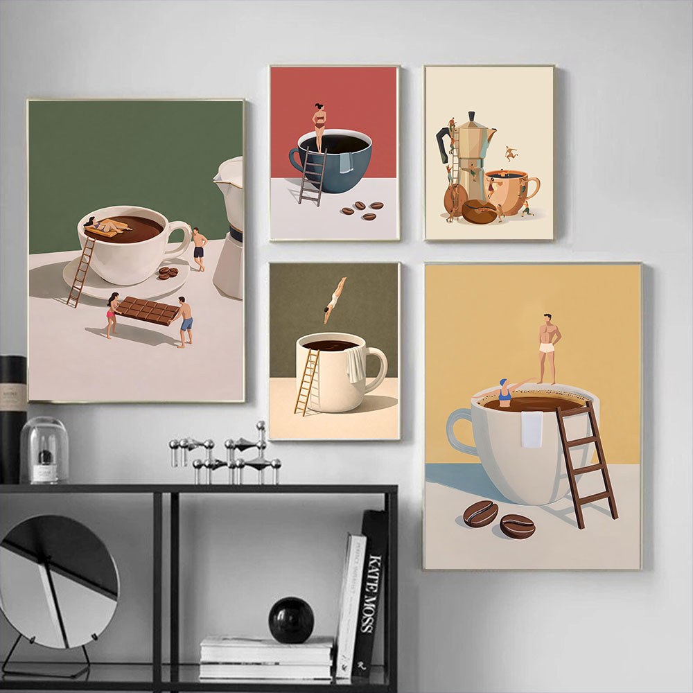 1 stuk frameloze Coffee Advent - Geometric Wall Art recensie en prijs