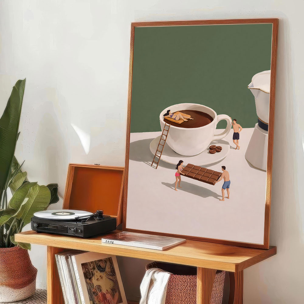 1 stuk frameloze Coffee Advent - Geometric Wall Art recensie en prijs