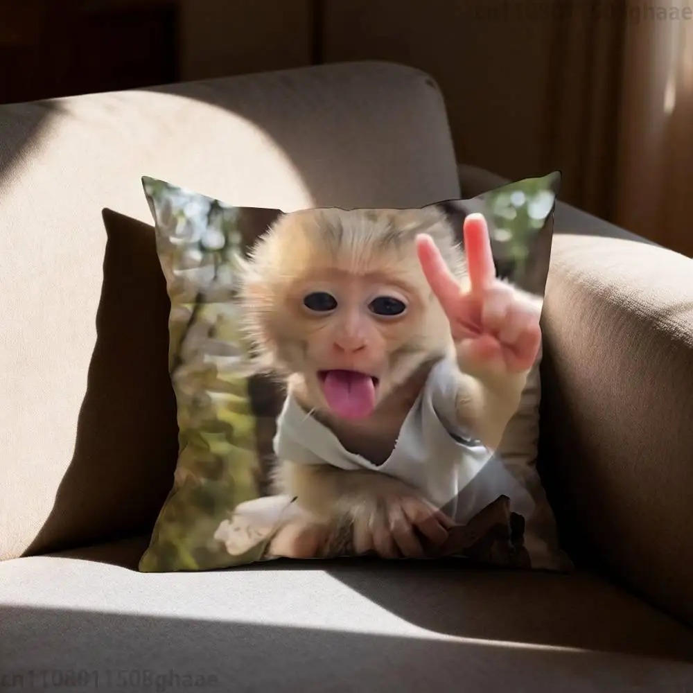 Grappige Meme Aap Kussenhoes L - Home Decor Emoji recensie en prijs