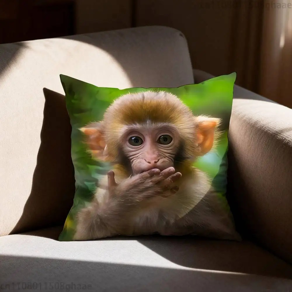 Grappige Meme Aap Kussenhoes L - Home Decor Emoji recensie en prijs