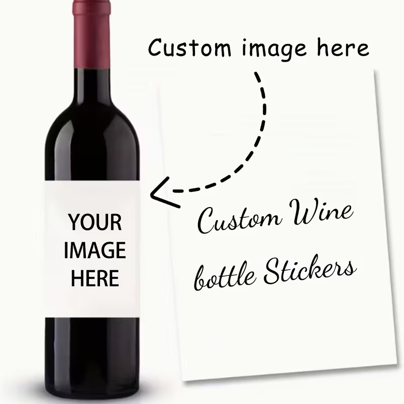 Op maat gemaakte wijnfles-etik - Home Decor Logo recensie en prijs