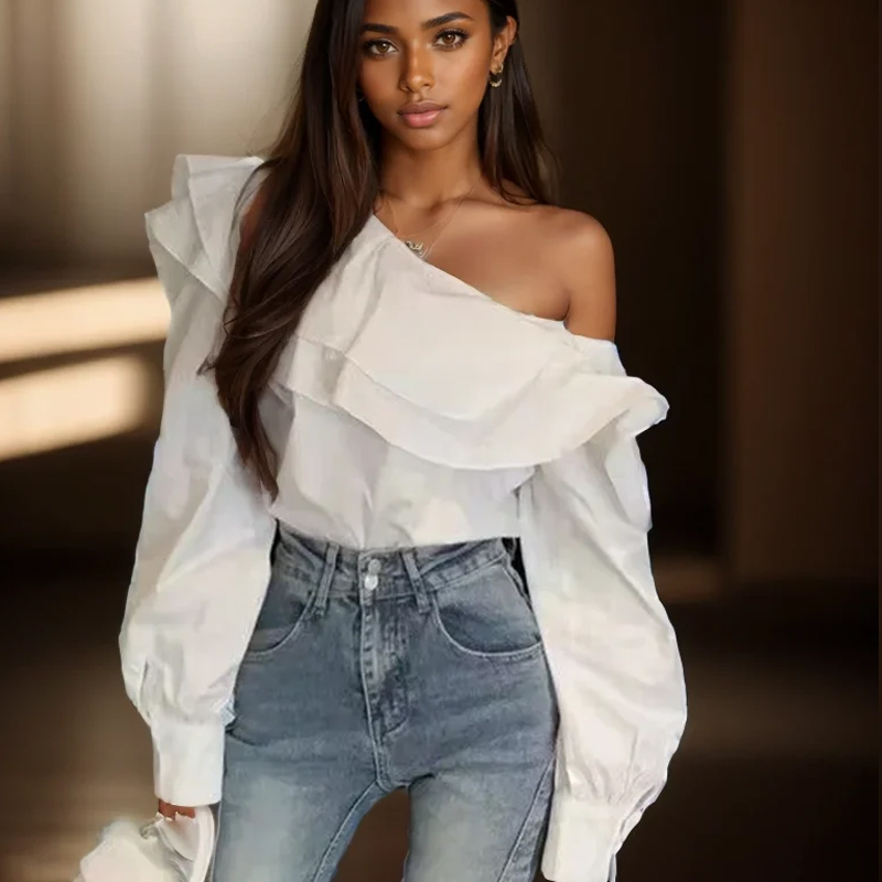 Vintage gegolfd off-shoulder w - Home Decor Zara recensie en prijs
