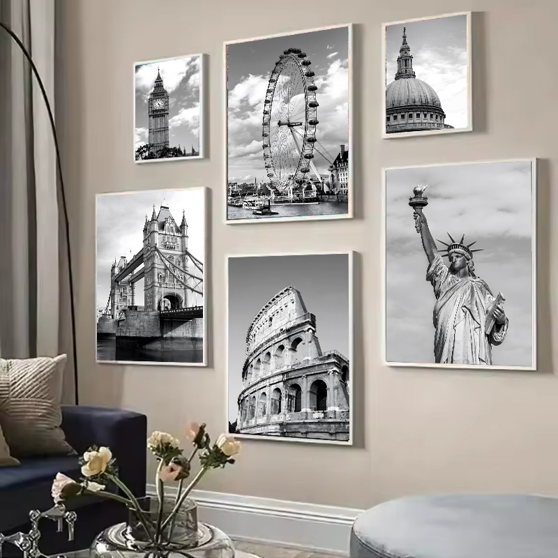 Zwart-wit Rome London Tower Br - Home Decor London recensie en prijs