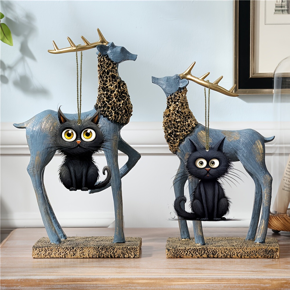 Handgemaakte zwarte kat Emoji  - Home Decor Emoji recensie en prijs