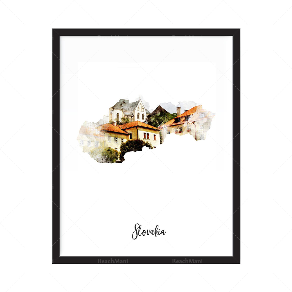Aquarelkaart Qatar - staat, la - Home Decor Qatar recensie en prijs