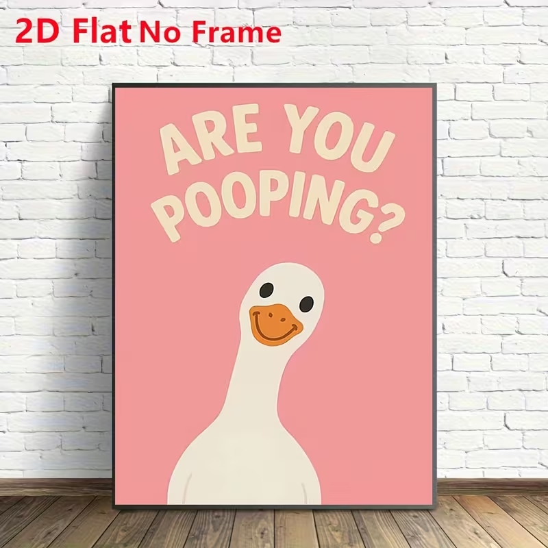 Moderne roze 'Are You Pooping' - Home Decor Duck recensie en prijs