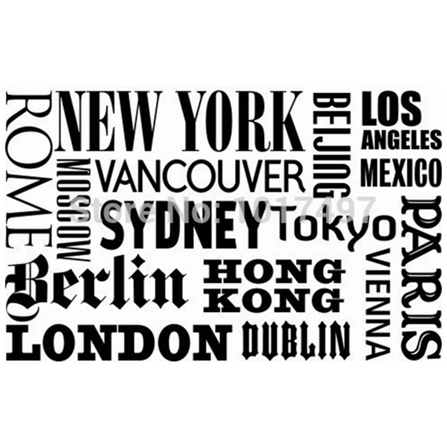 New York London Paris Quote mu - Home Decor London recensie en prijs
