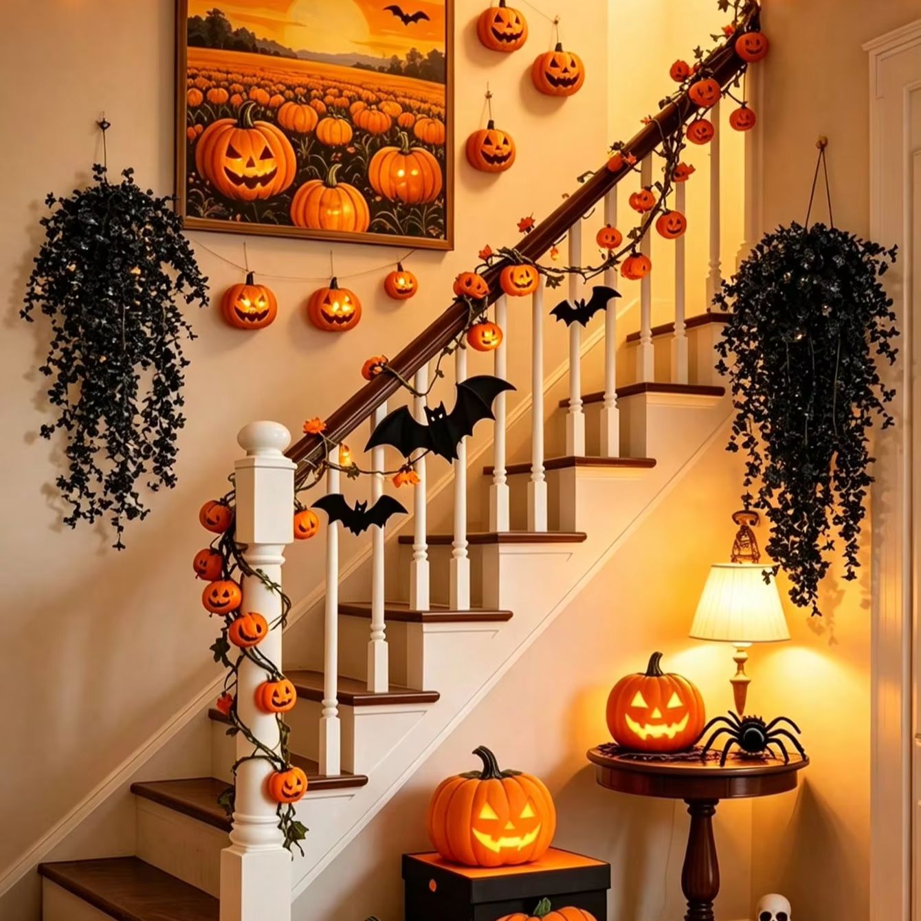 6 stuks Halloween Zwarte Kunst - Artificial Hanging Plants recensie en prijs