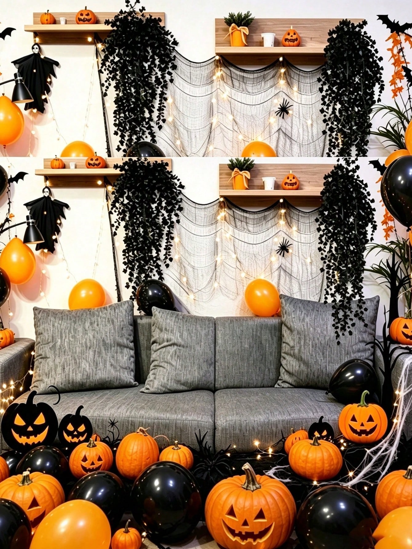 6 stuks Halloween Zwarte Kunst - Artificial Hanging Plants recensie en prijs