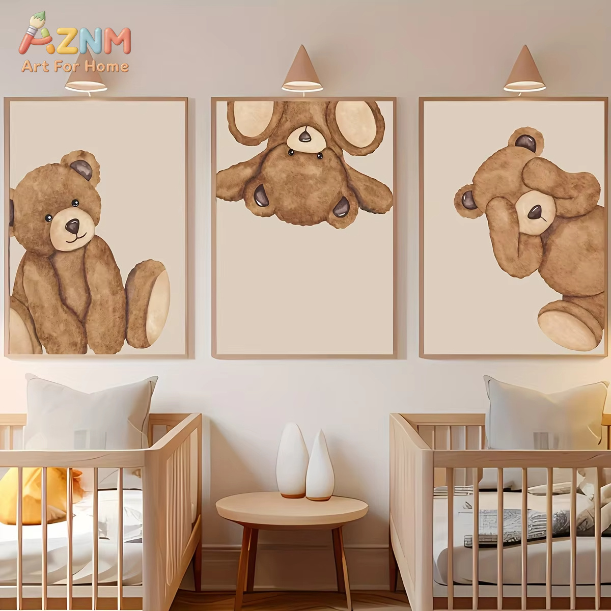 AZNM schattige bruine beer can - Geometric Wall Art recensie en prijs