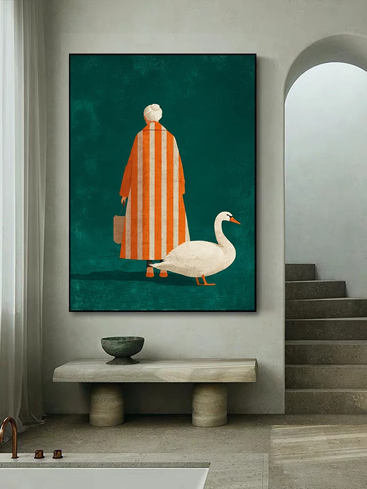 Figuur in oranje wit gestreept - Home Decor Niche recensie en prijs