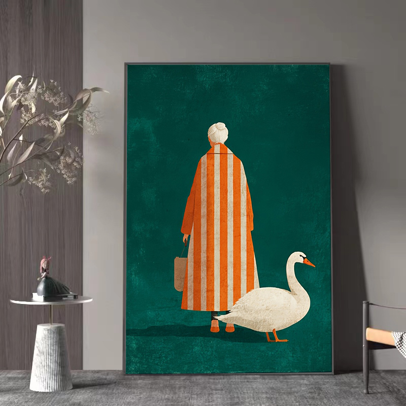 Figuur in oranje wit gestreept - Home Decor Niche recensie en prijs